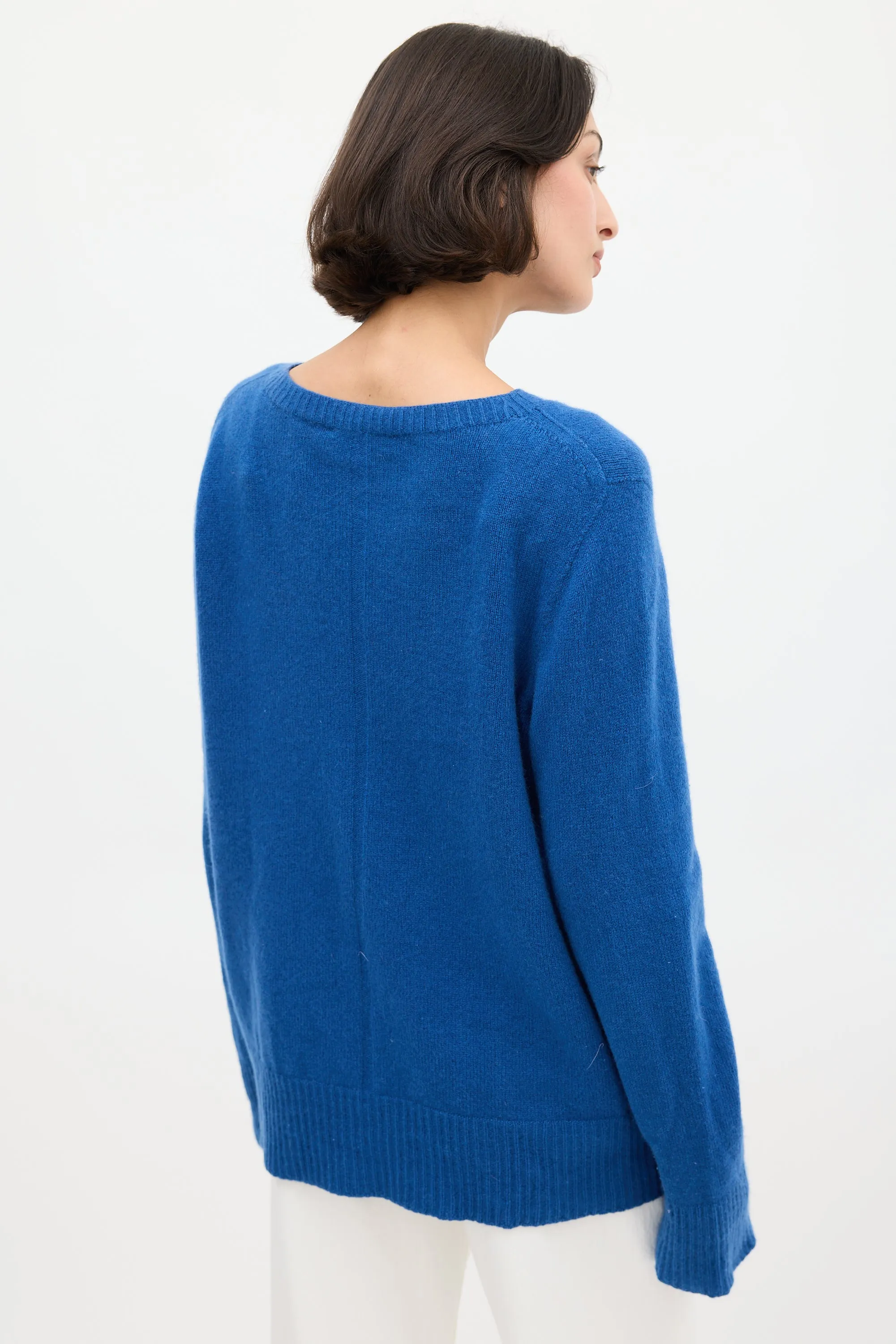 Blue Wool & Cashmere Sweater