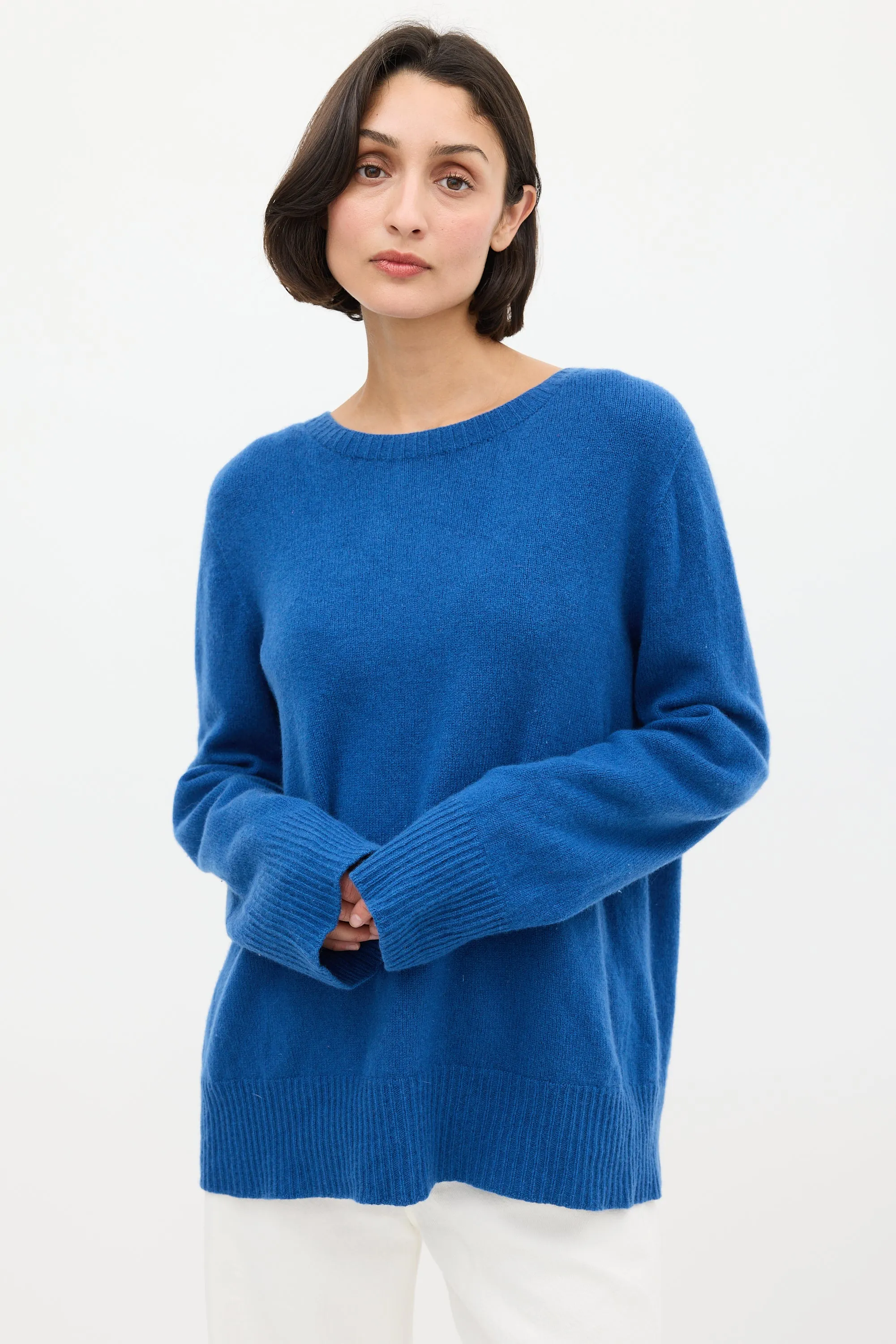 Blue Wool & Cashmere Sweater