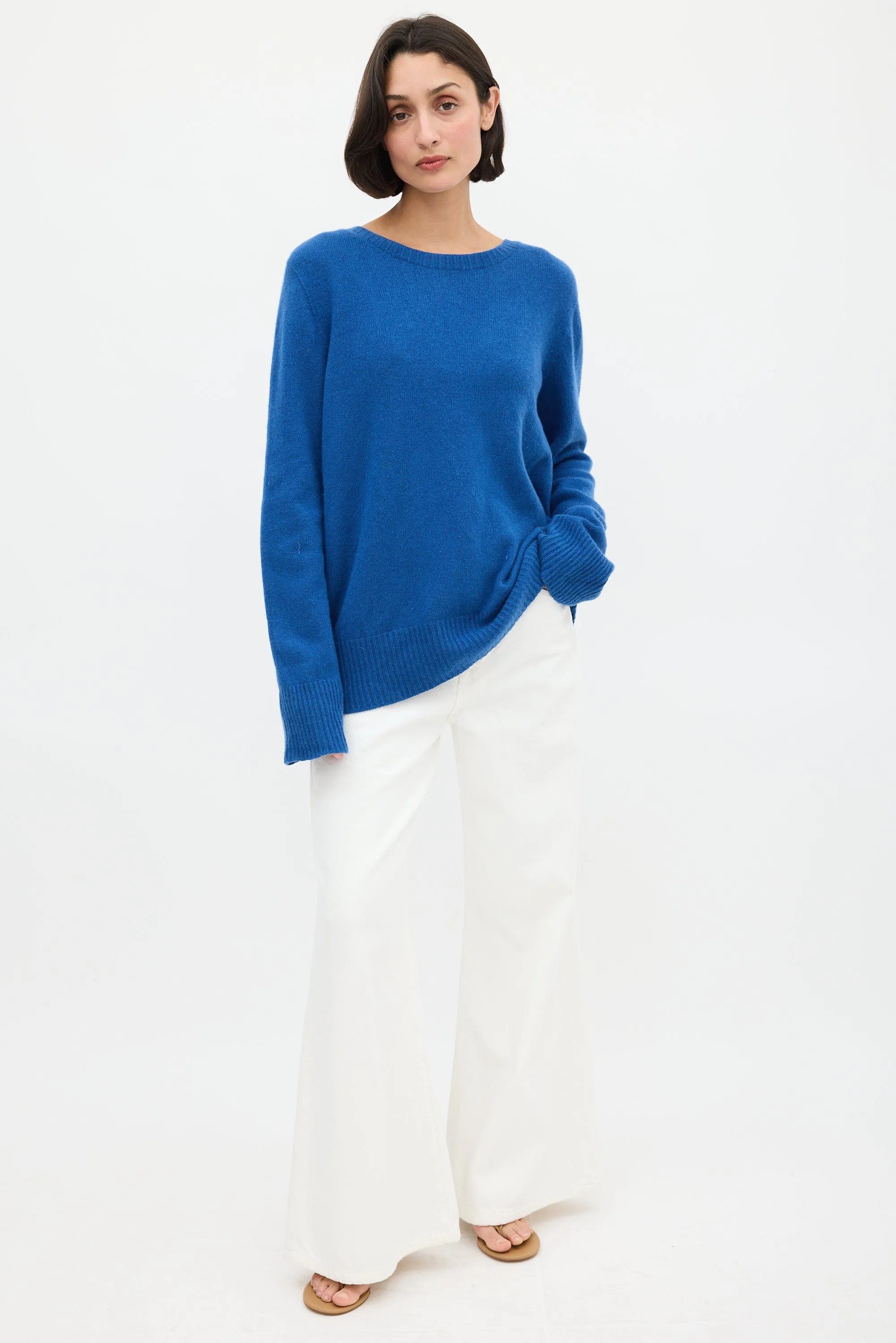 Blue Wool & Cashmere Sweater