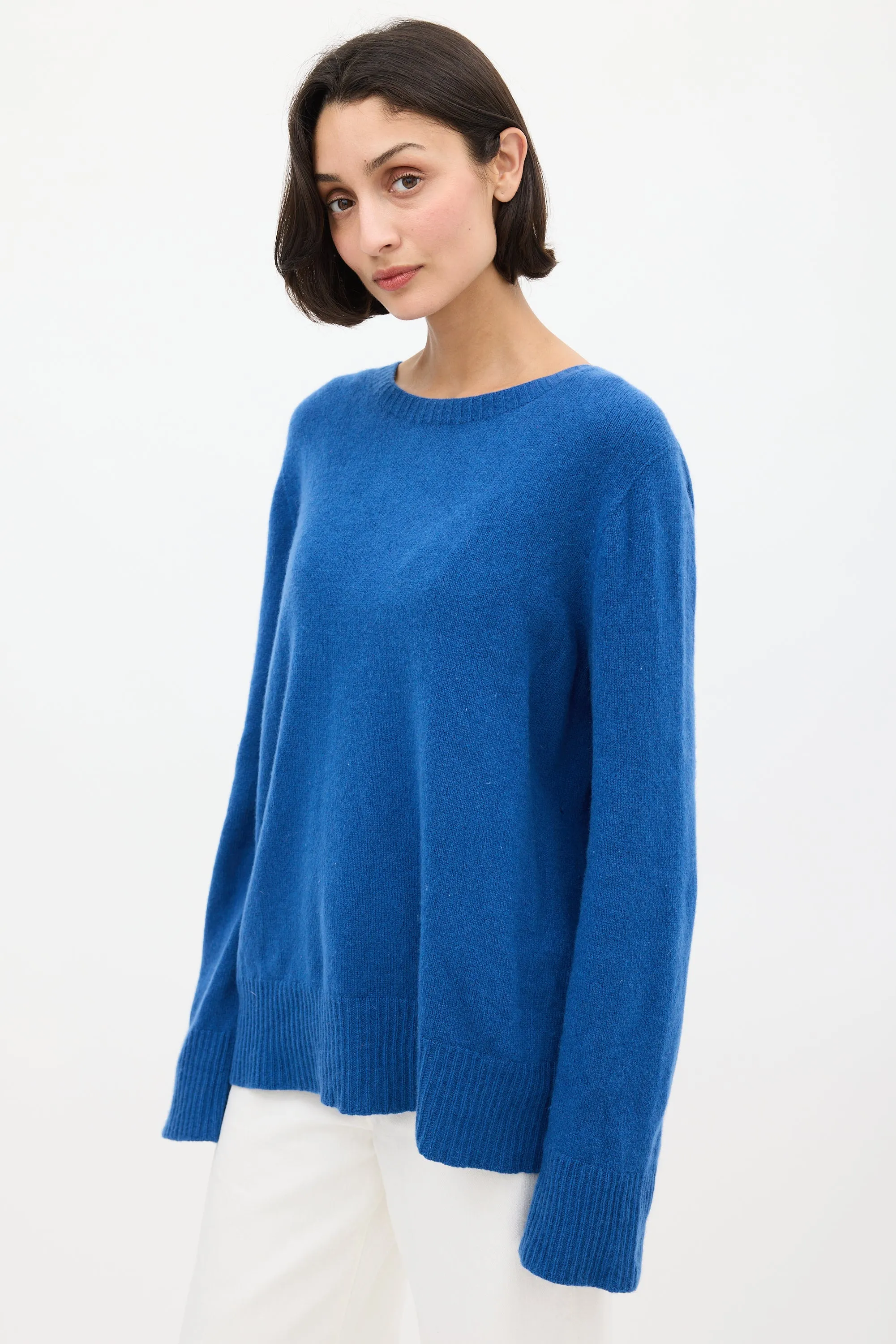 Blue Wool & Cashmere Sweater