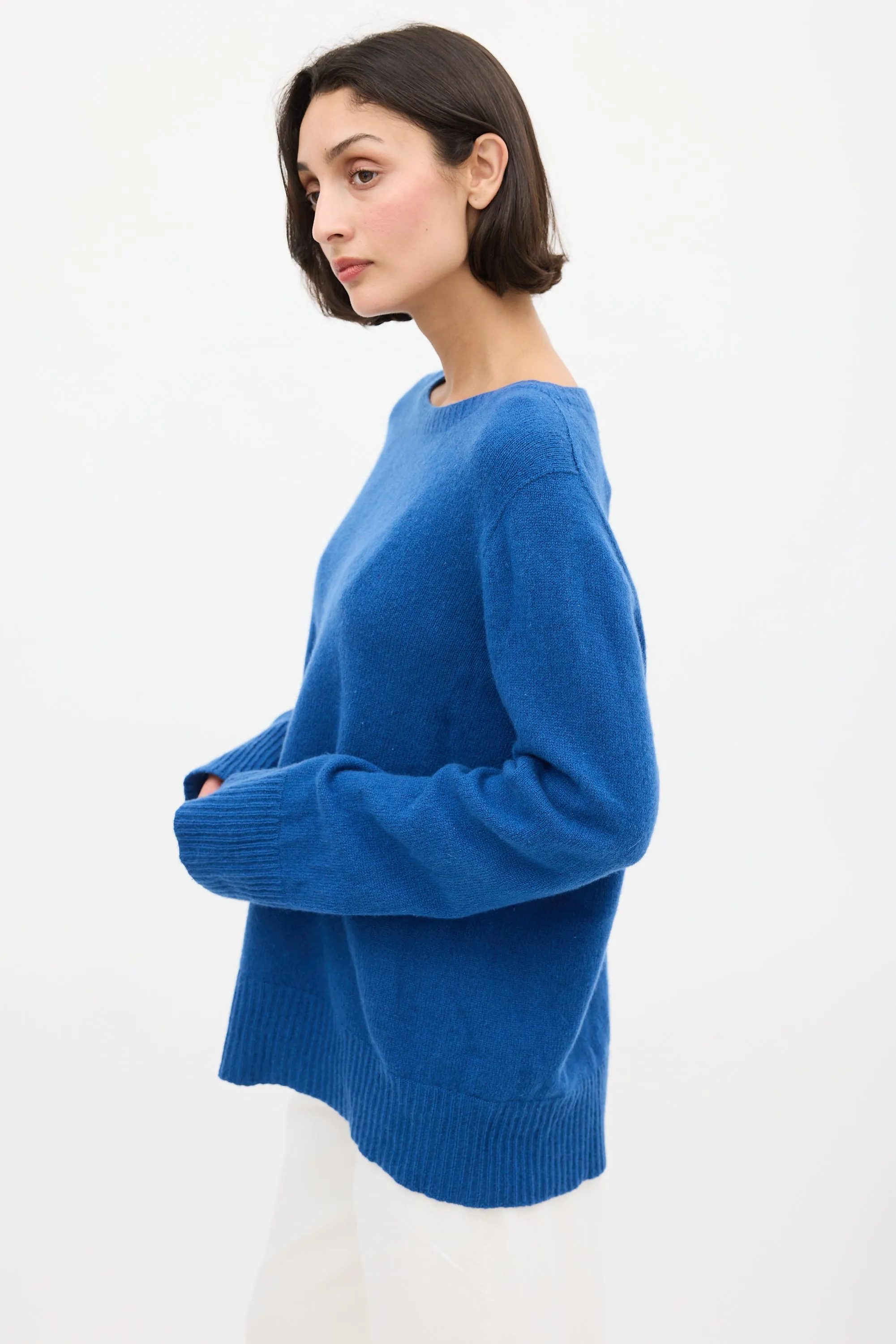 Blue Wool & Cashmere Sweater