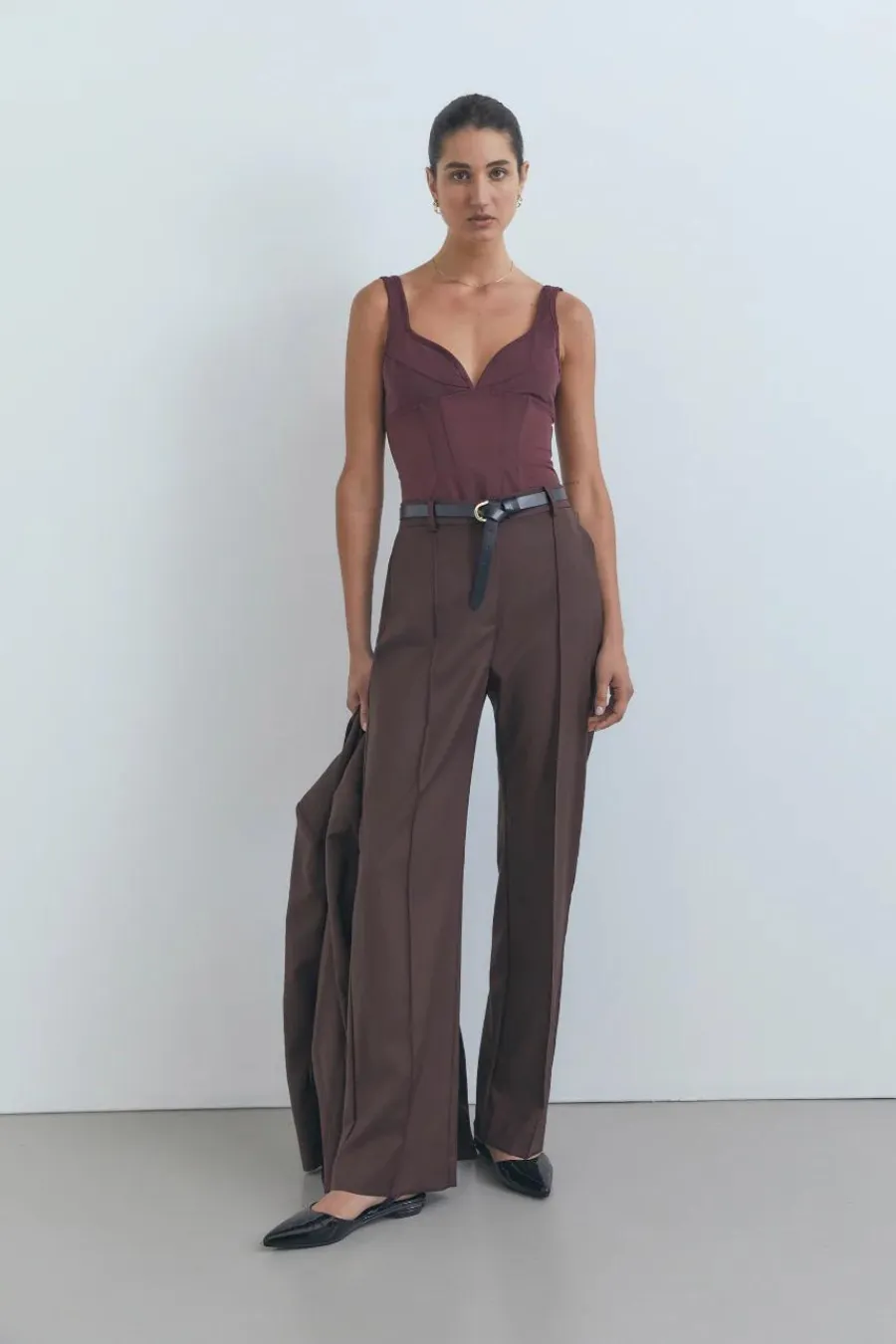 Bramwell Wool Trouser Oxblood