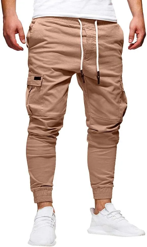 Cargo Pants for Men Big and Tall Baggy Pants with Zipper Pockets Man's Lightweight Hiking Ripstop Cargo Pants Regular