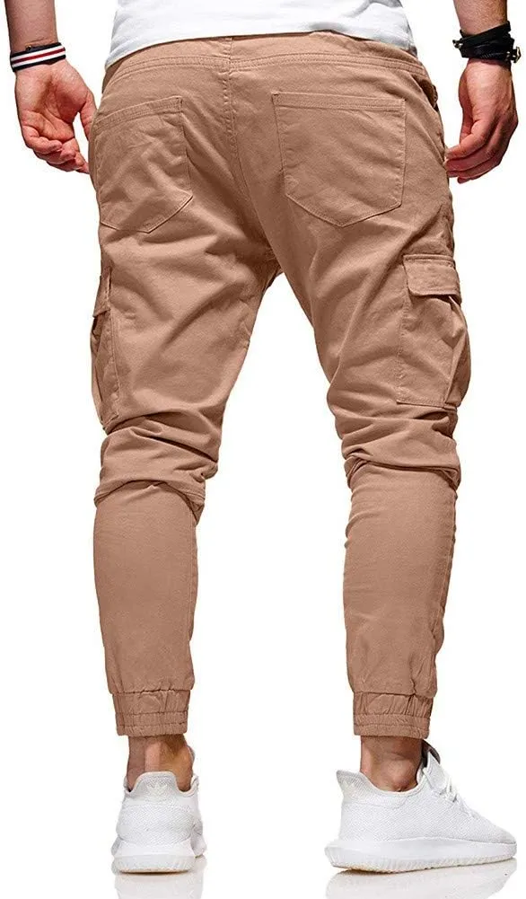 Cargo Pants for Men Big and Tall Baggy Pants with Zipper Pockets Man's Lightweight Hiking Ripstop Cargo Pants Regular