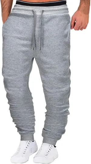 Cargo Pants for Men Relaxed Fit Elastic Joggers Casual Trousers Sweatpants Men's Cargo Fleece Sweatpants Drawstring