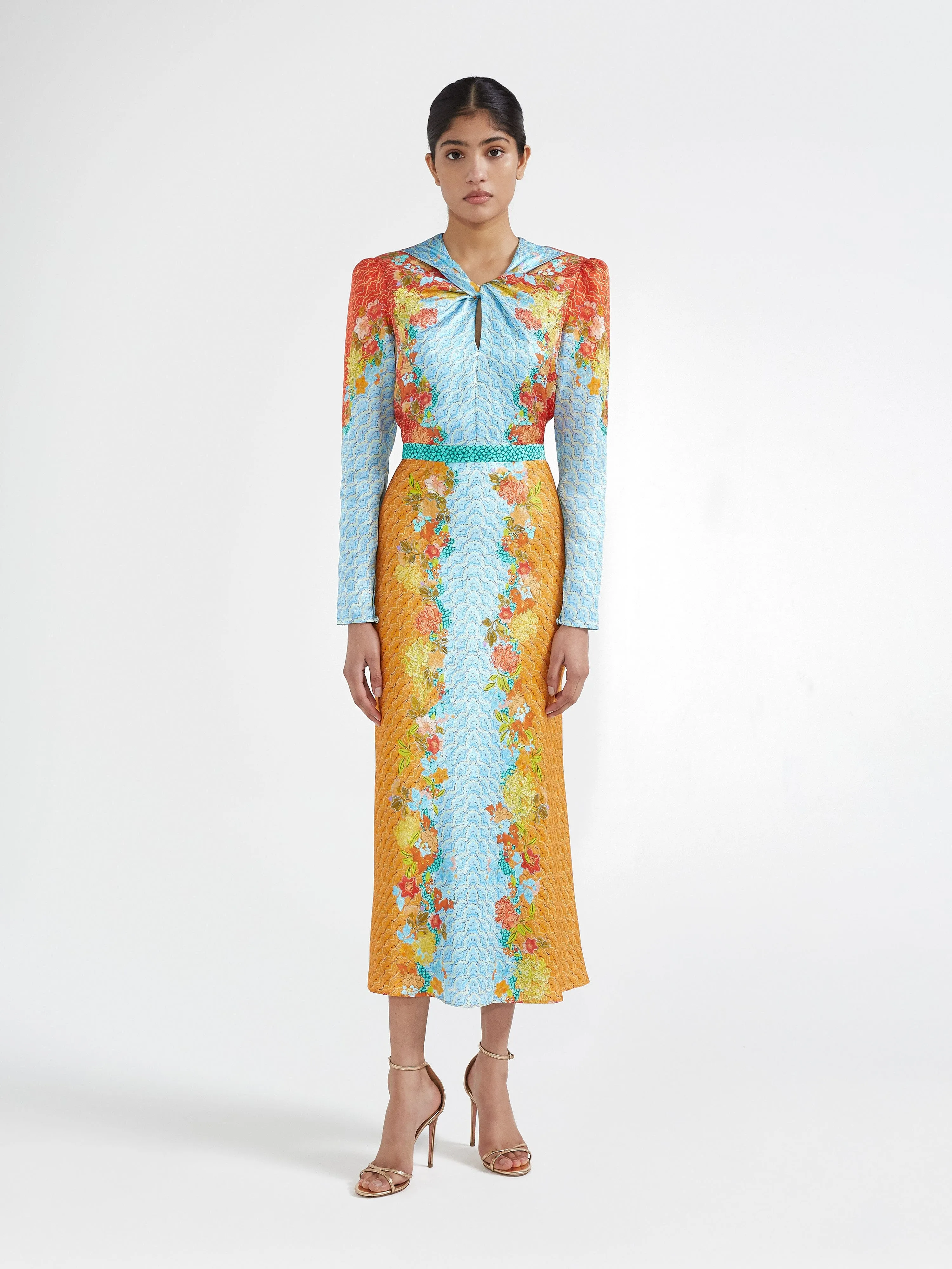 Claudia Midi Dress Florentina Cloud