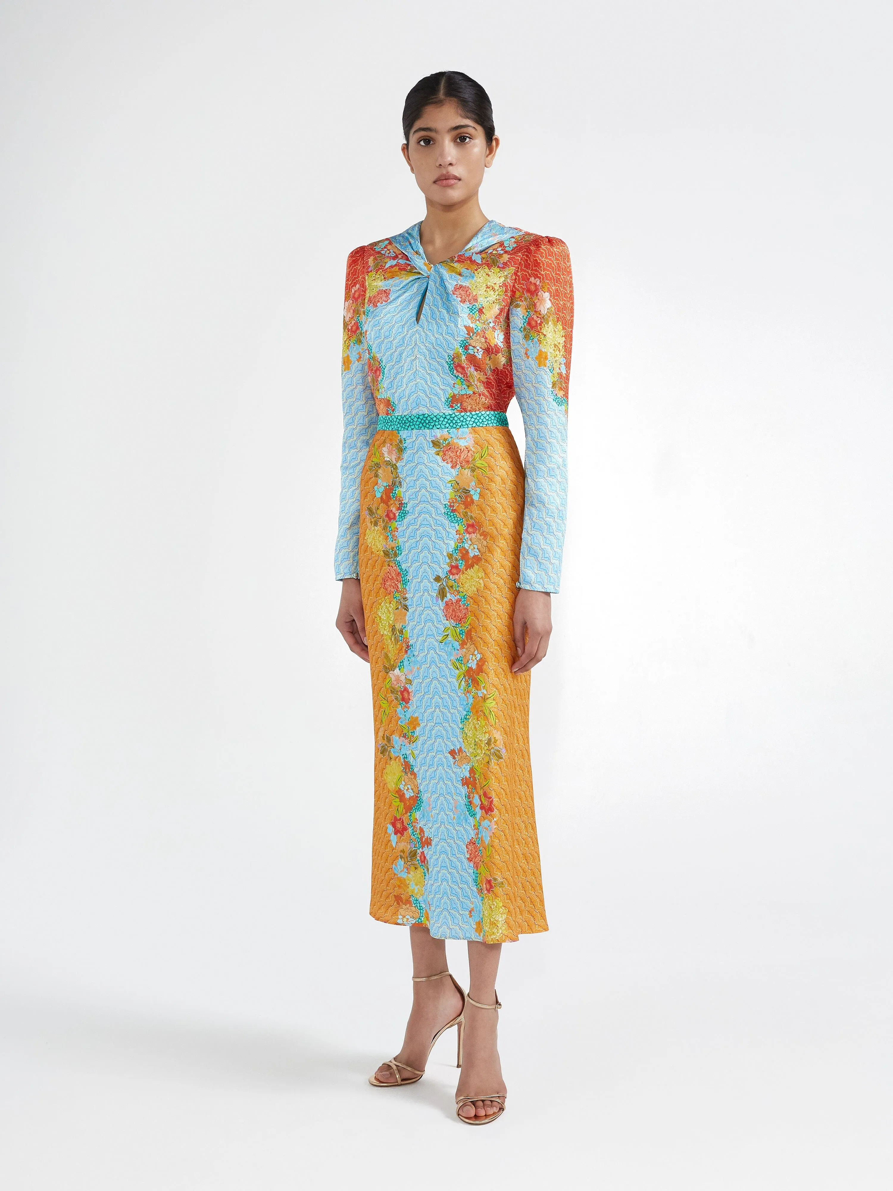 Claudia Midi Dress Florentina Cloud