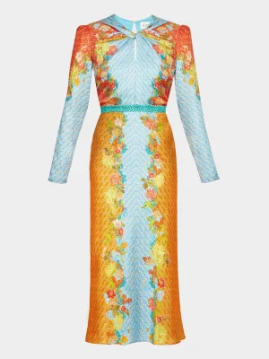 Claudia Midi Dress Florentina Cloud