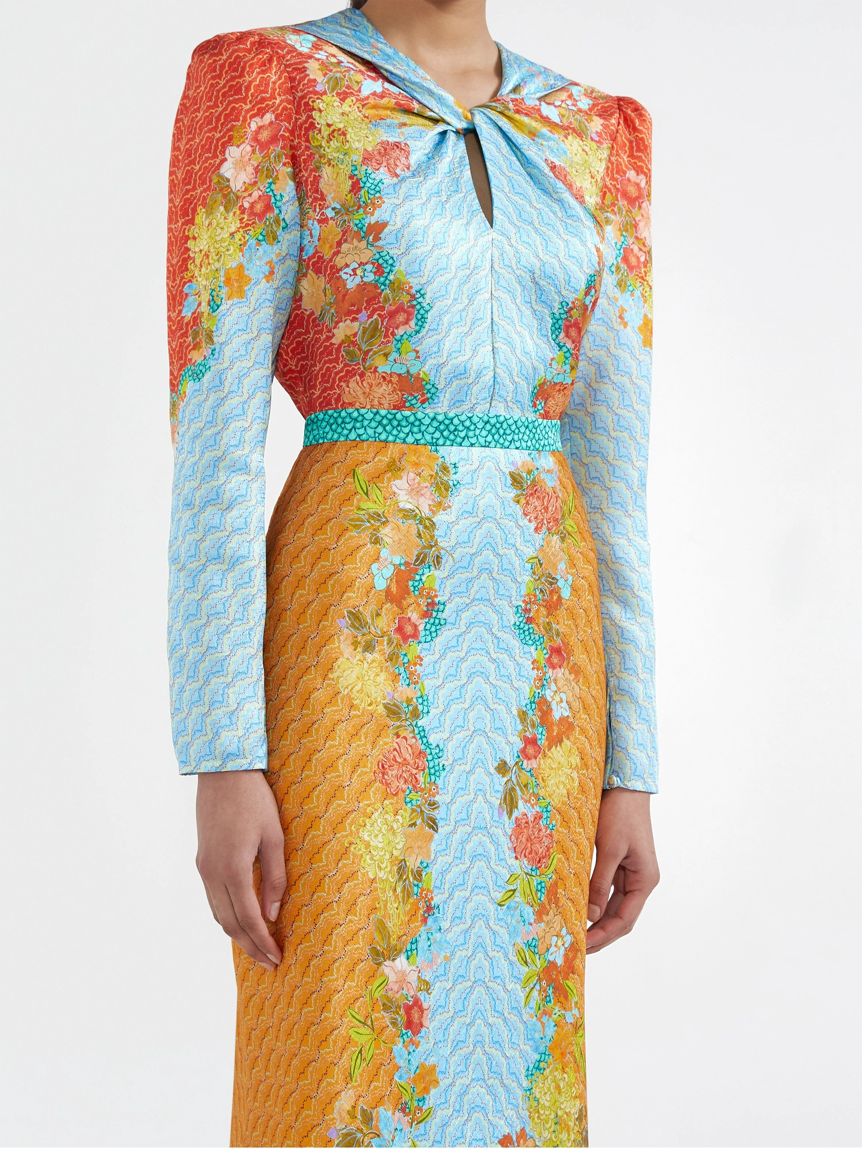 Claudia Midi Dress Florentina Cloud