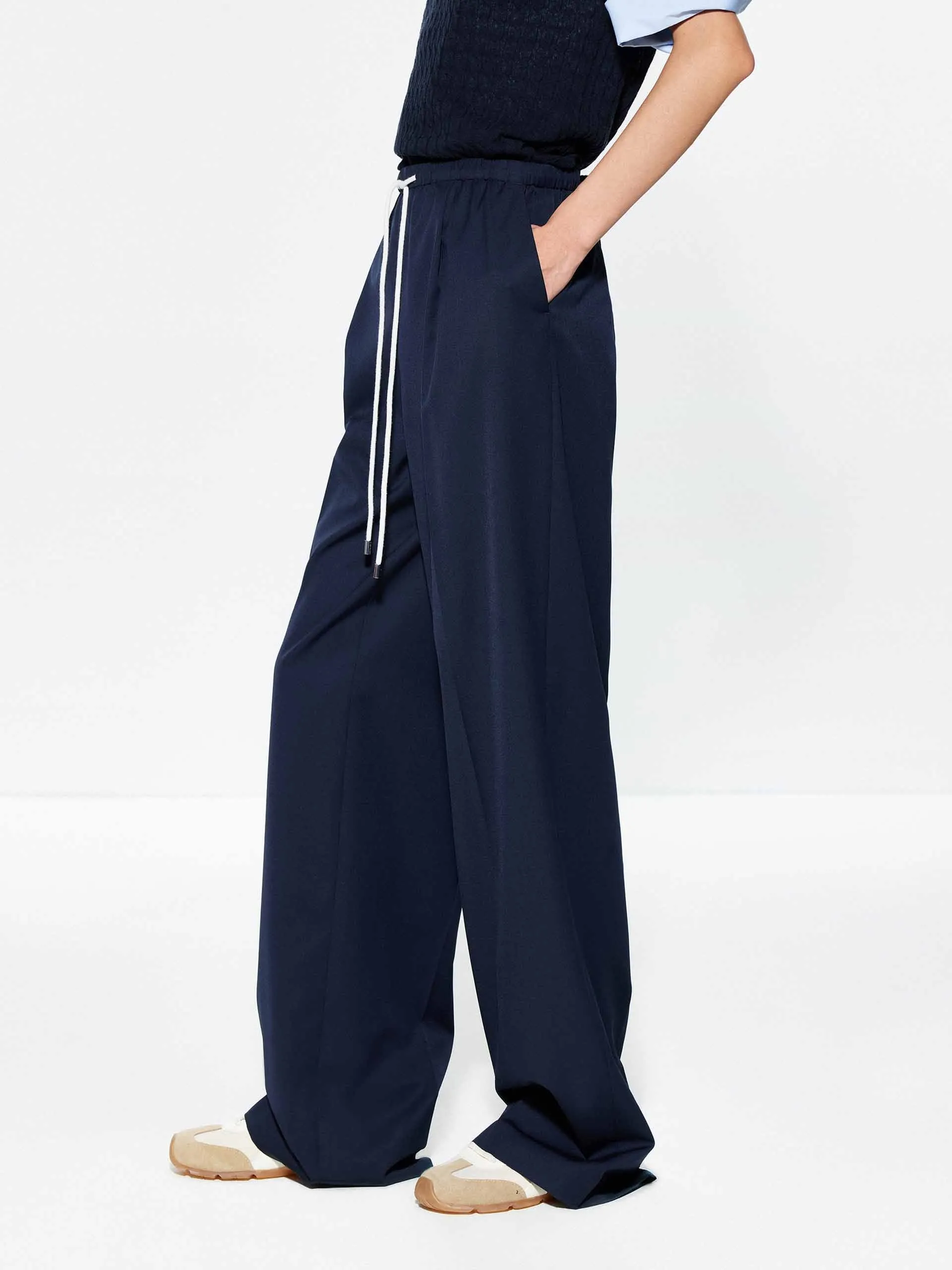 Drawstring Straight Cut Trousers