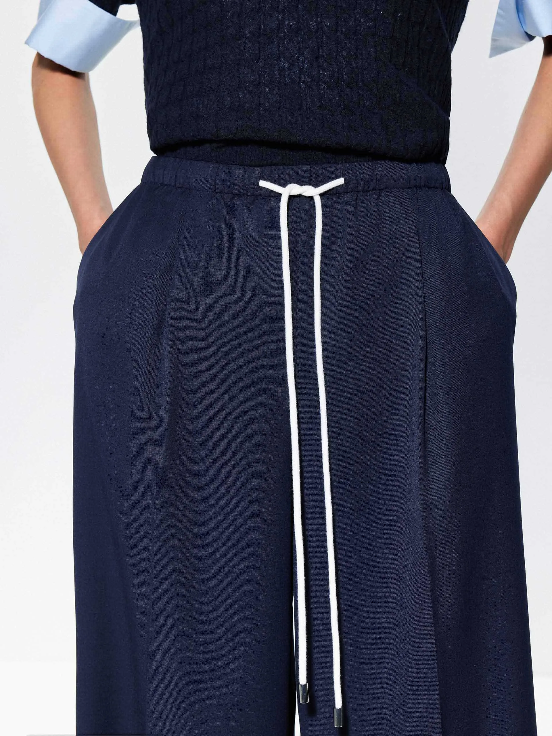 Drawstring Straight Cut Trousers
