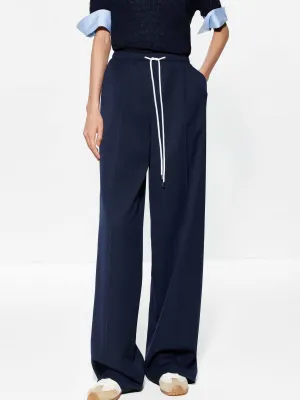 Drawstring Straight Cut Trousers