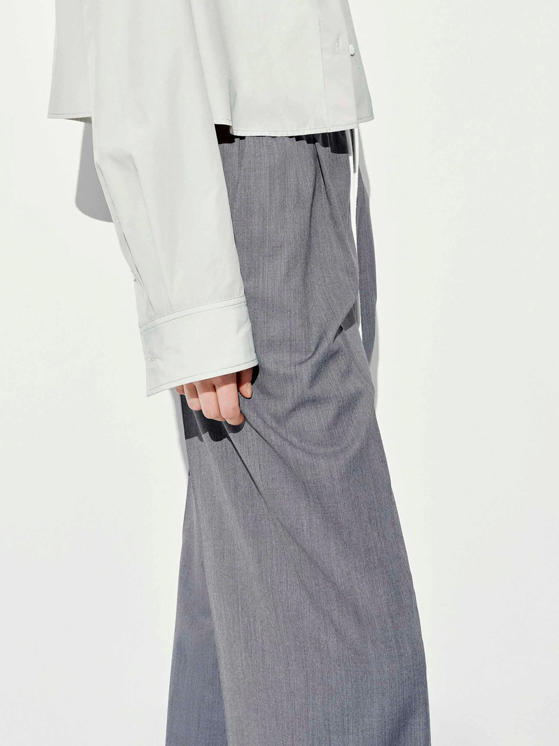 Drawstring Straight Cut Trousers