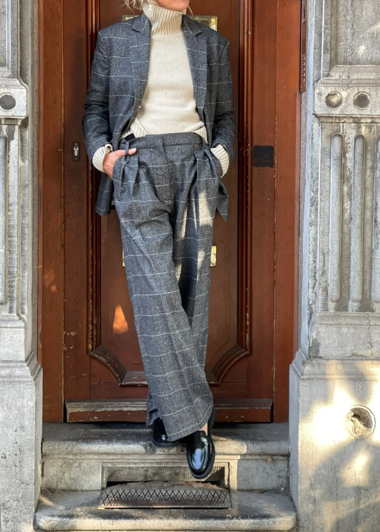 ENZO ALL TIME CHECK PANT | GREY MEL