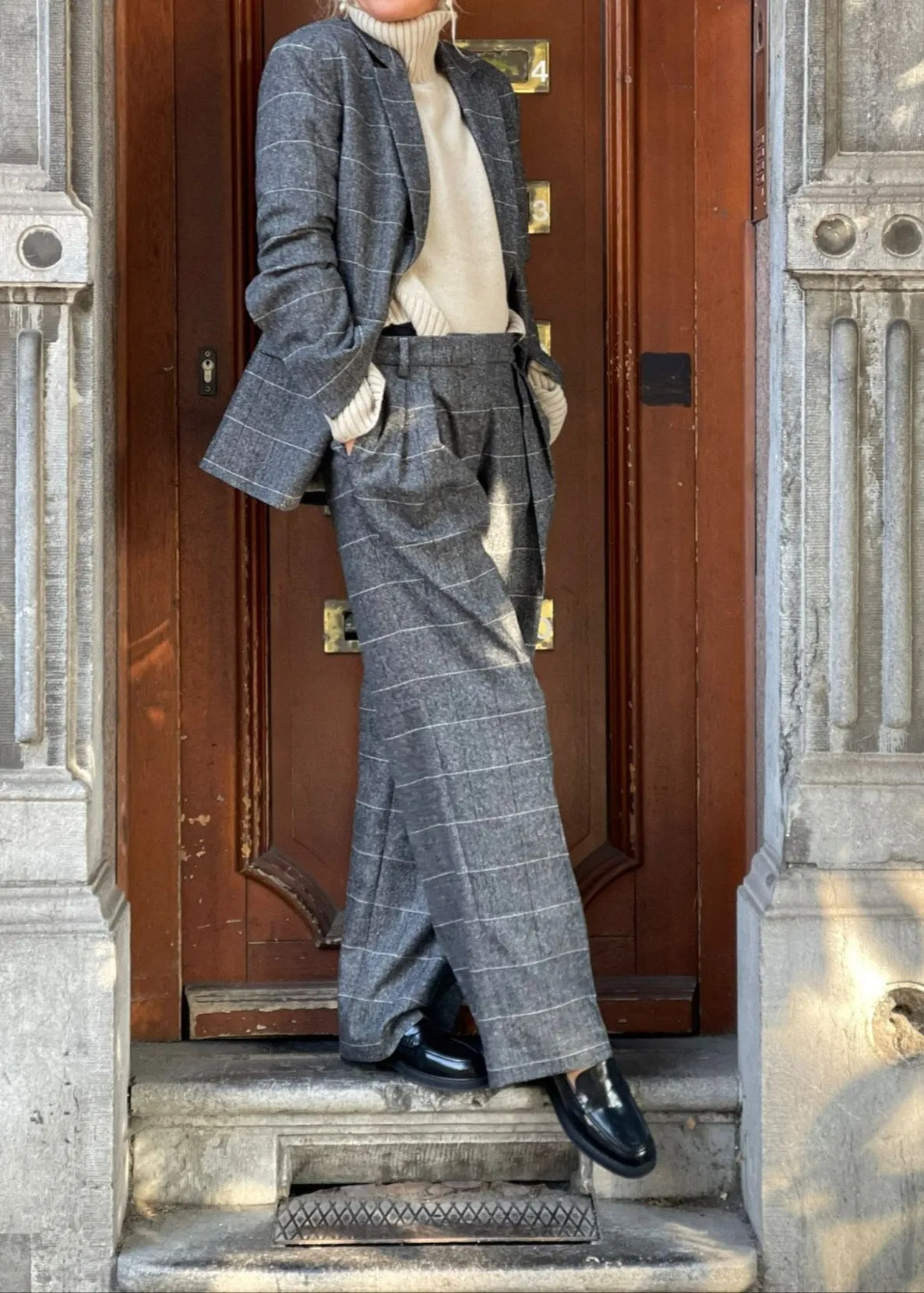 ENZO ALL TIME CHECK PANT | GREY MEL