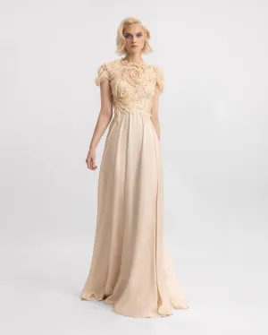 Floral Embroidered Corset Dress