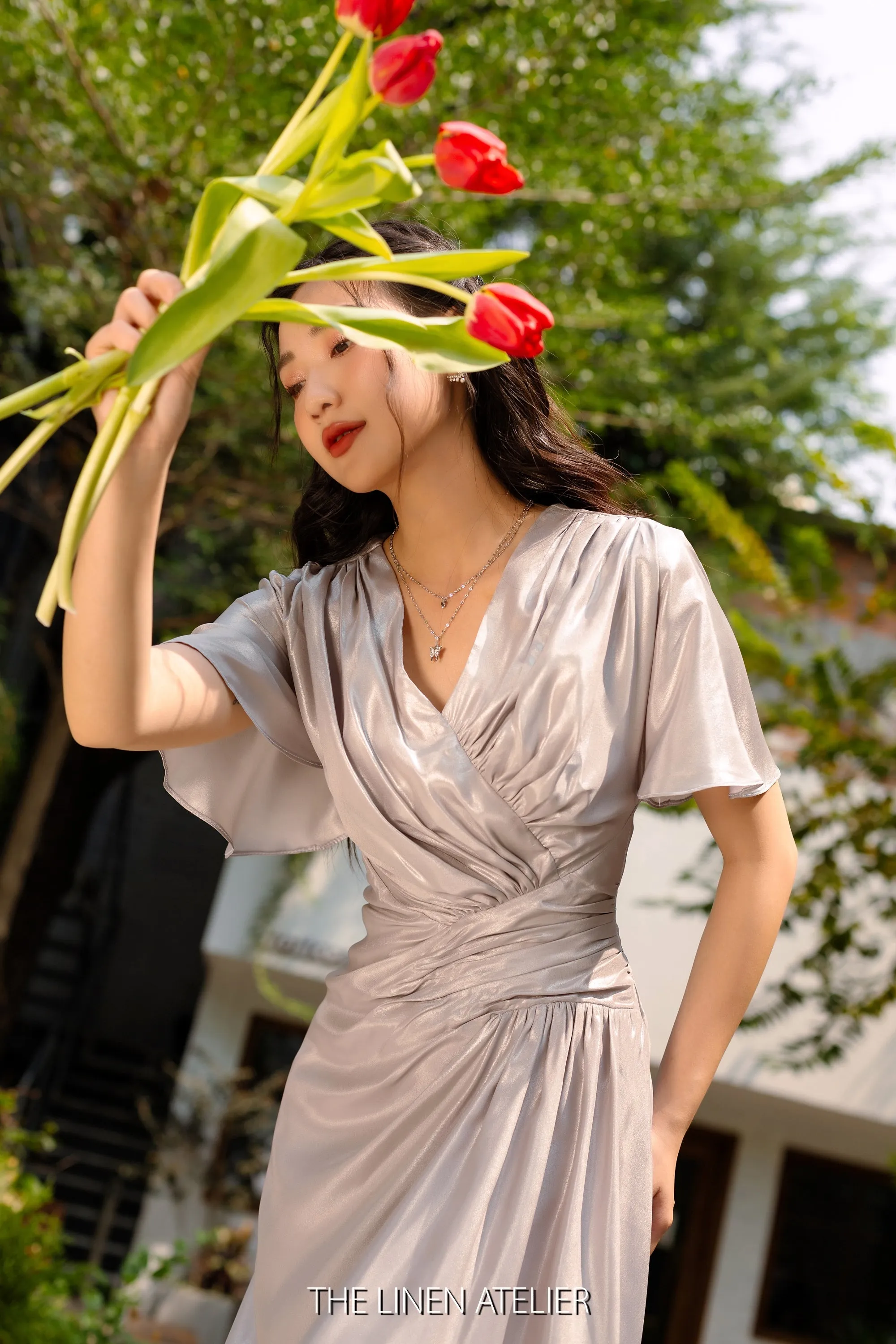 FRANCES Ruched Formal Dress