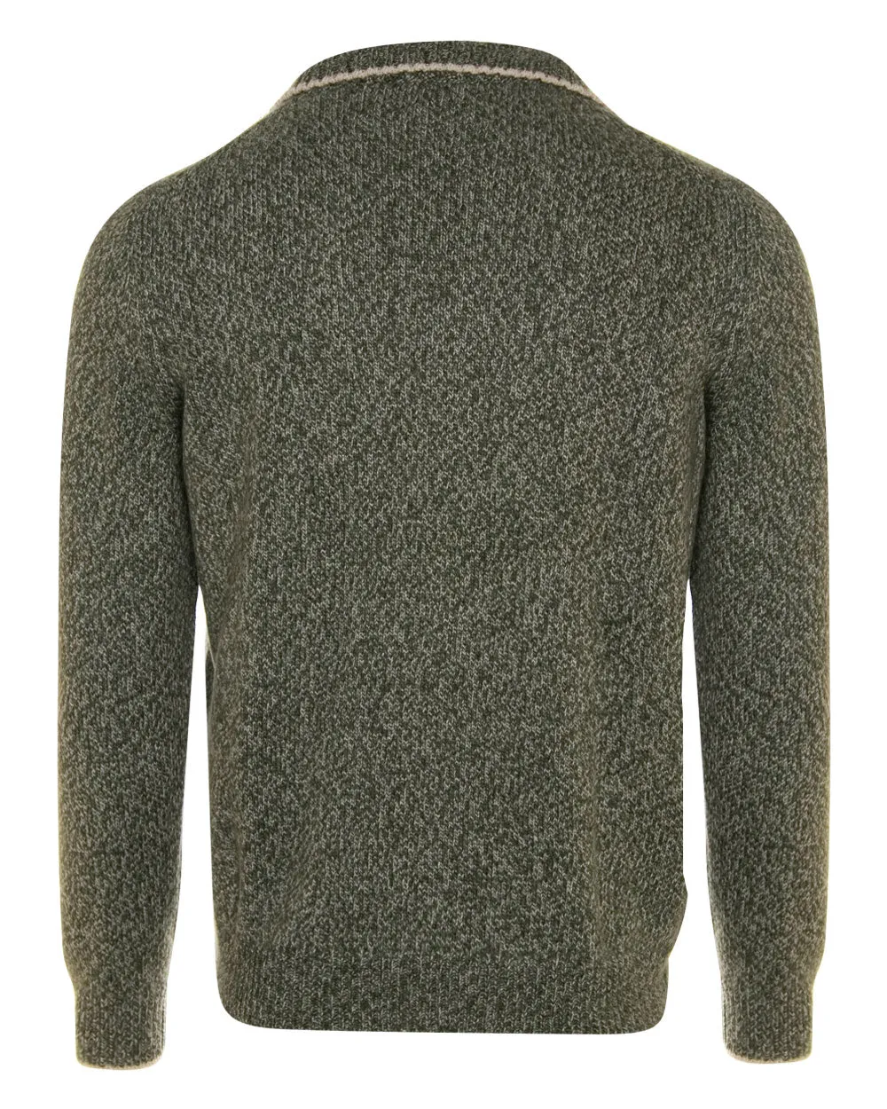 Green Eco Twist Quarter Zip Sweater
