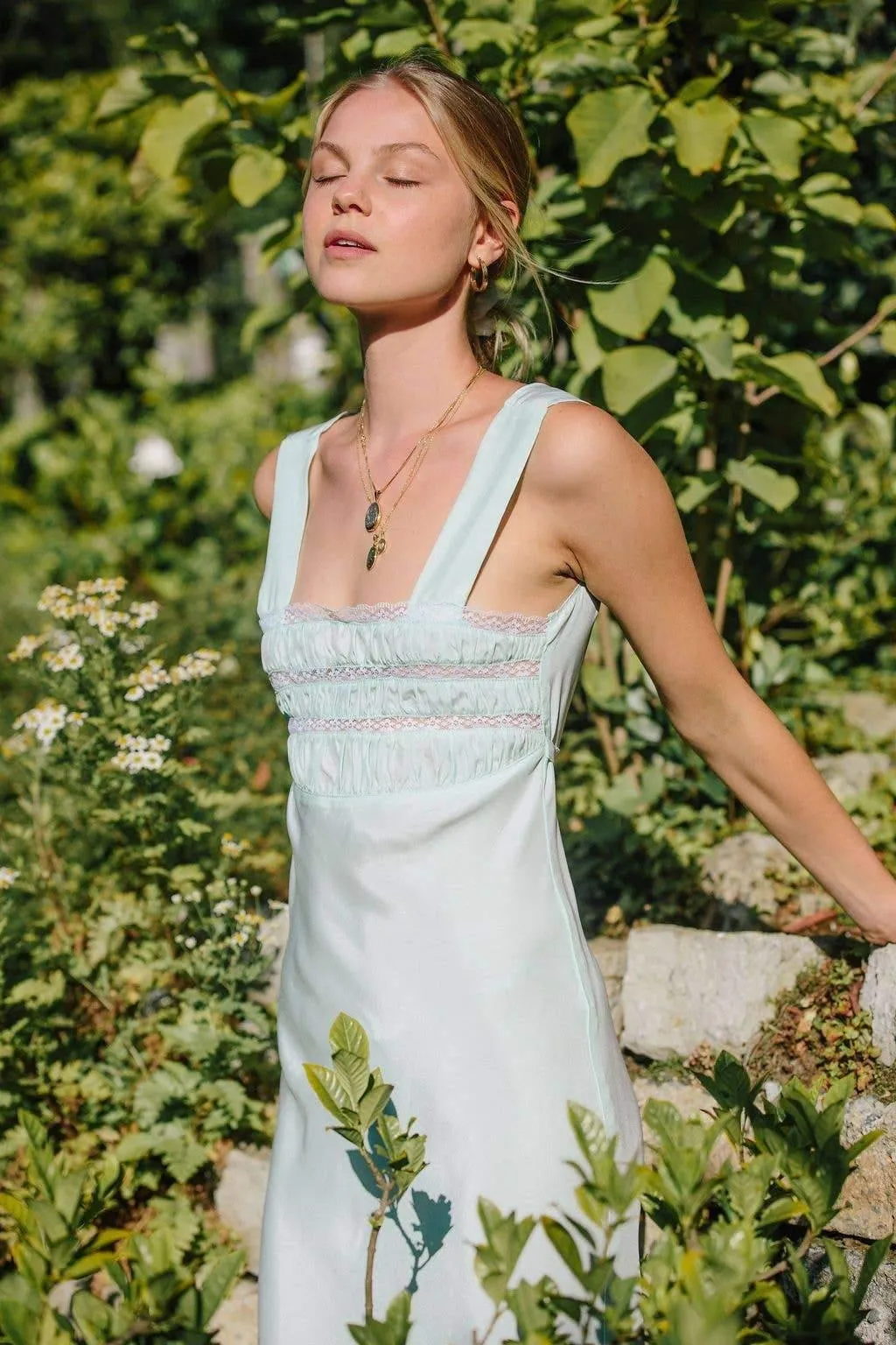 Juliet Dress | Mint Silk Dress