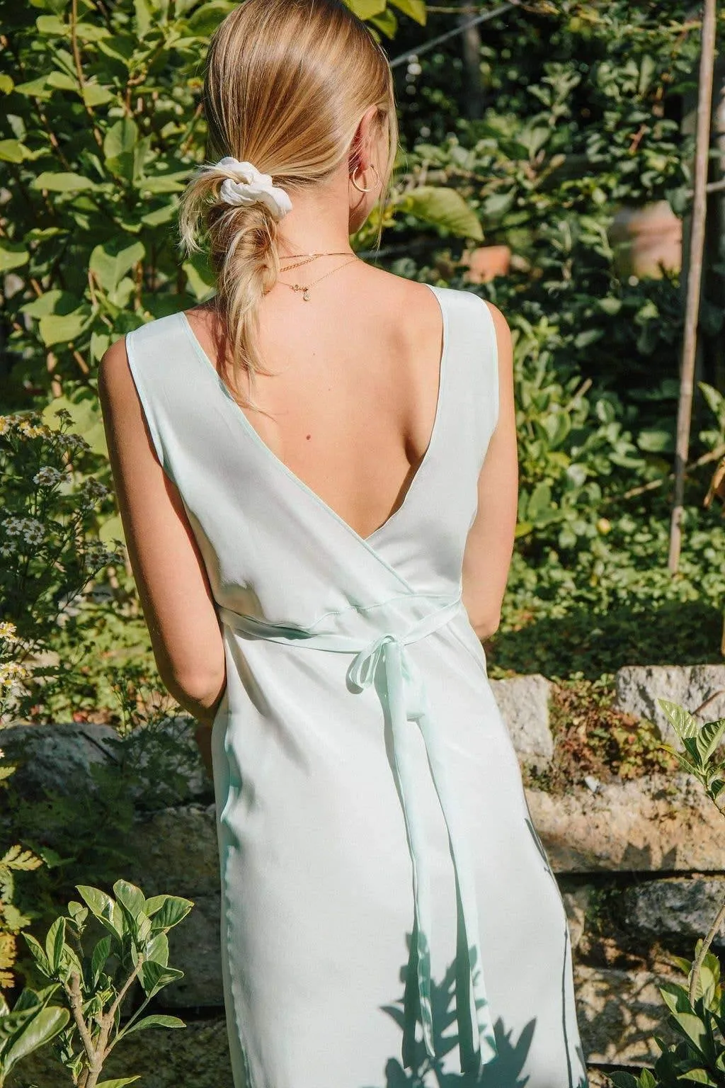 Juliet Dress | Mint Silk Dress