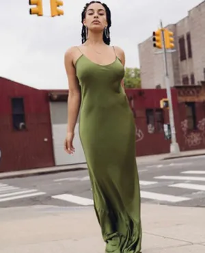 MARLENE silk satin dress