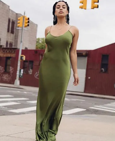 MARLENE silk satin dress