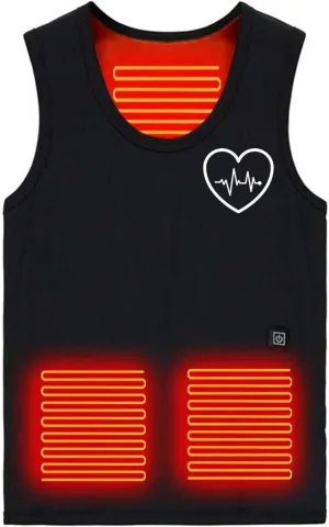 Men and Womens Heated Tank Tops Fall Winter Unisex Fleece Lining Warm Waistcoat 3-Heating Base Vest Undershirt Tops
