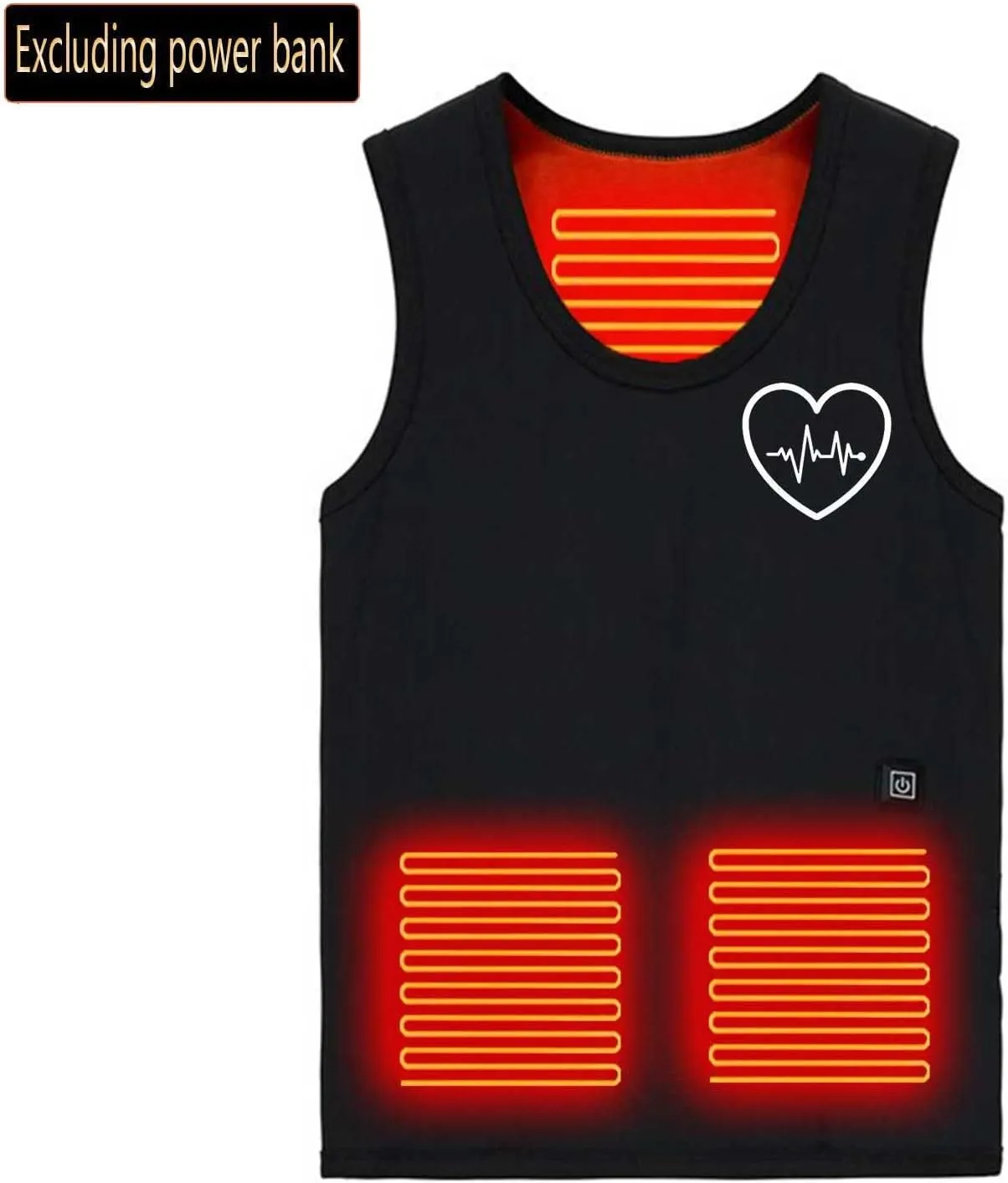 Men and Womens Heated Tank Tops Fall Winter Unisex Fleece Lining Warm Waistcoat 3-Heating Base Vest Undershirt Tops