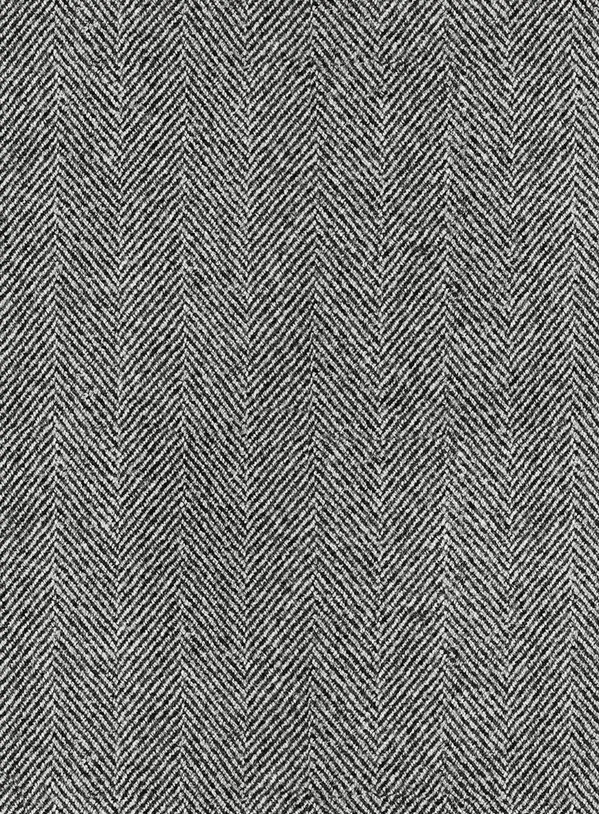 Naples Wide Herringbone Gray Tweed Jacket