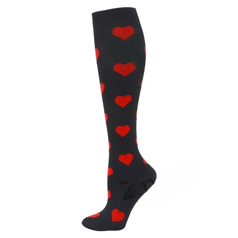 Nylon Lightweight Printed Compression Socks
