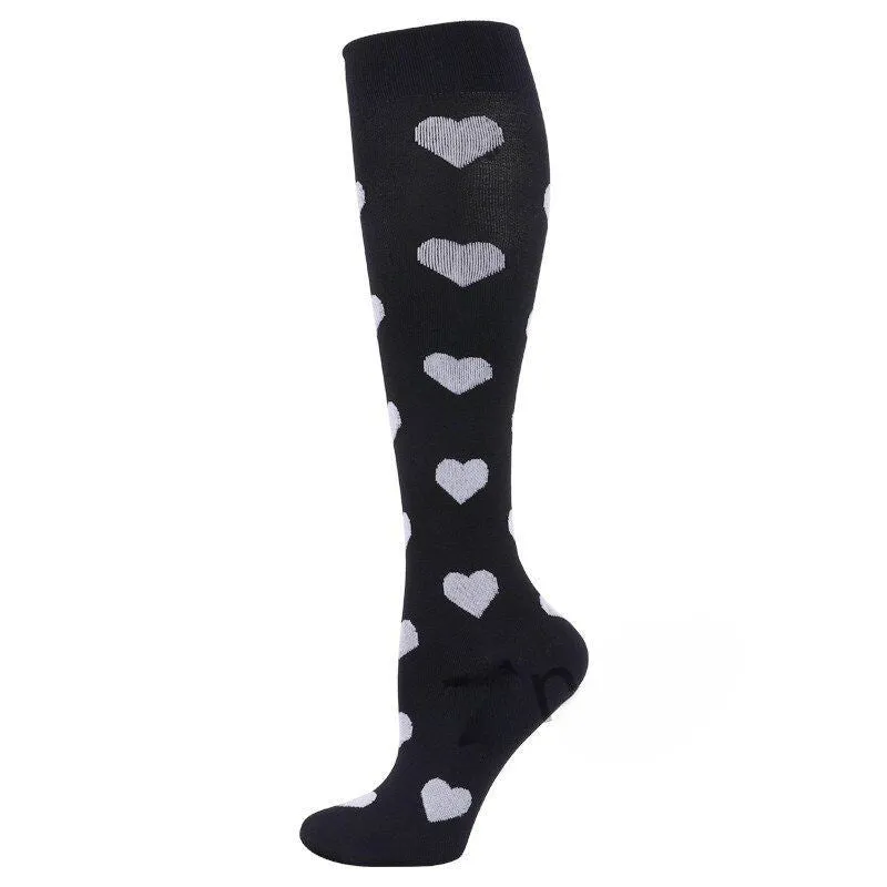 Nylon Lightweight Printed Compression Socks