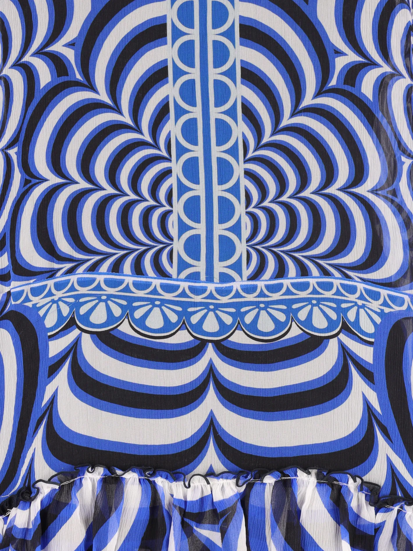 optical-print silk mini dress