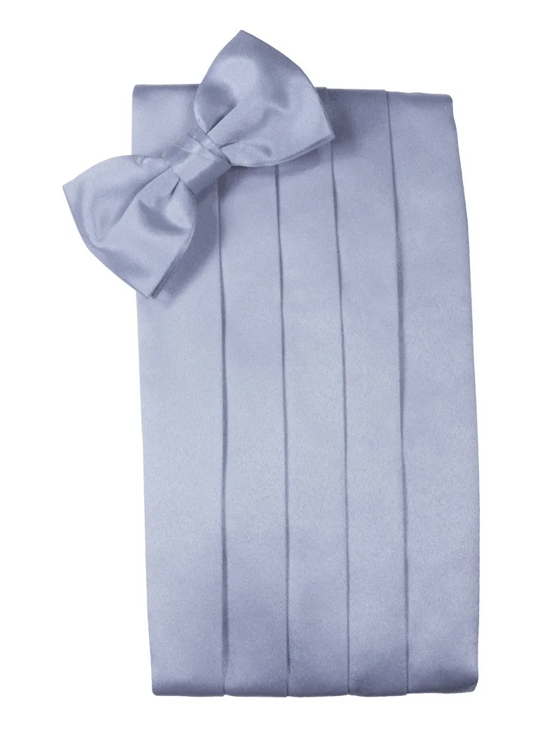 Periwinkle "Premier" Satin Cummerbund Set