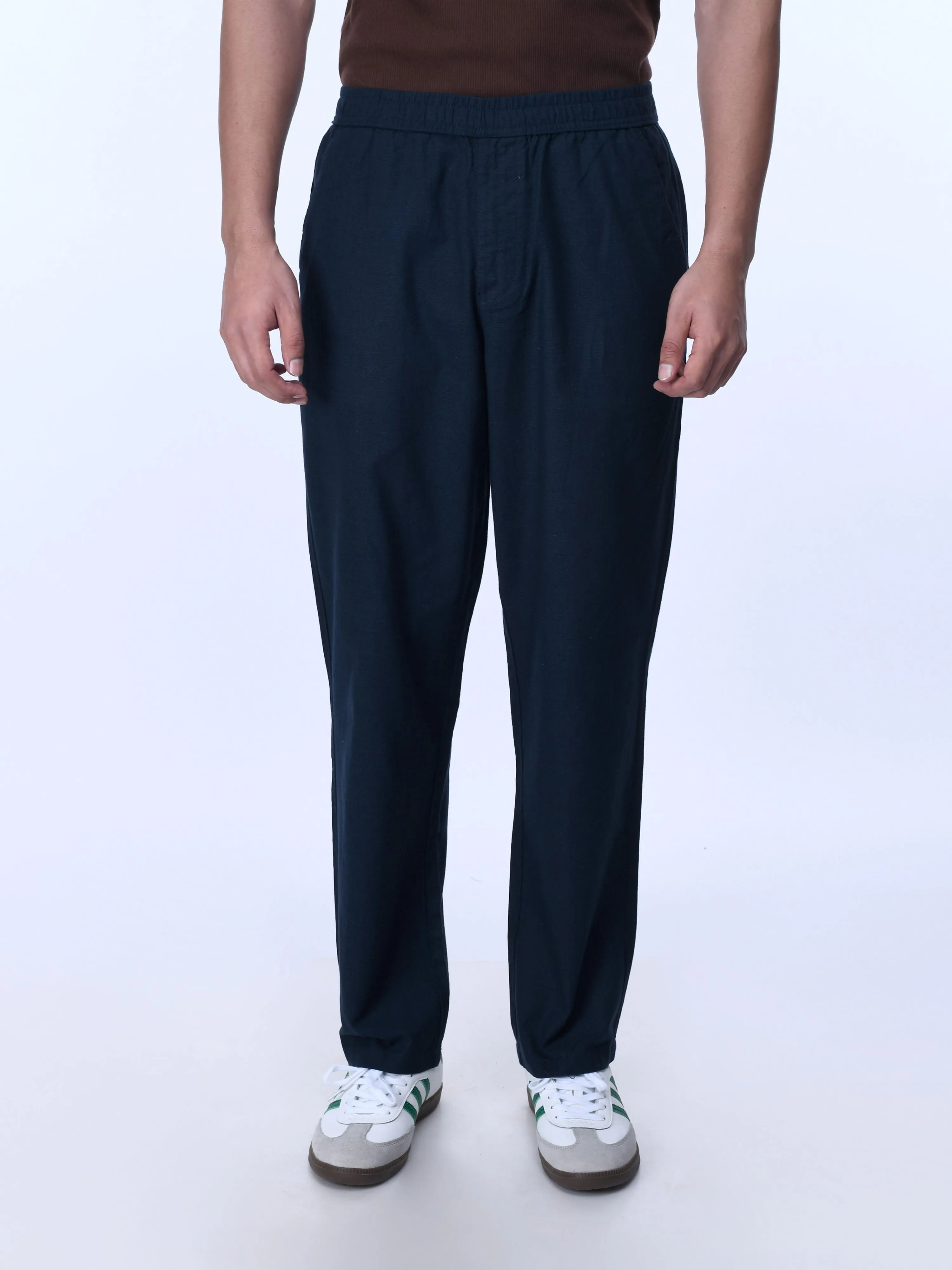 Raw Slub Relaxed Navy Flexiwaist Pants