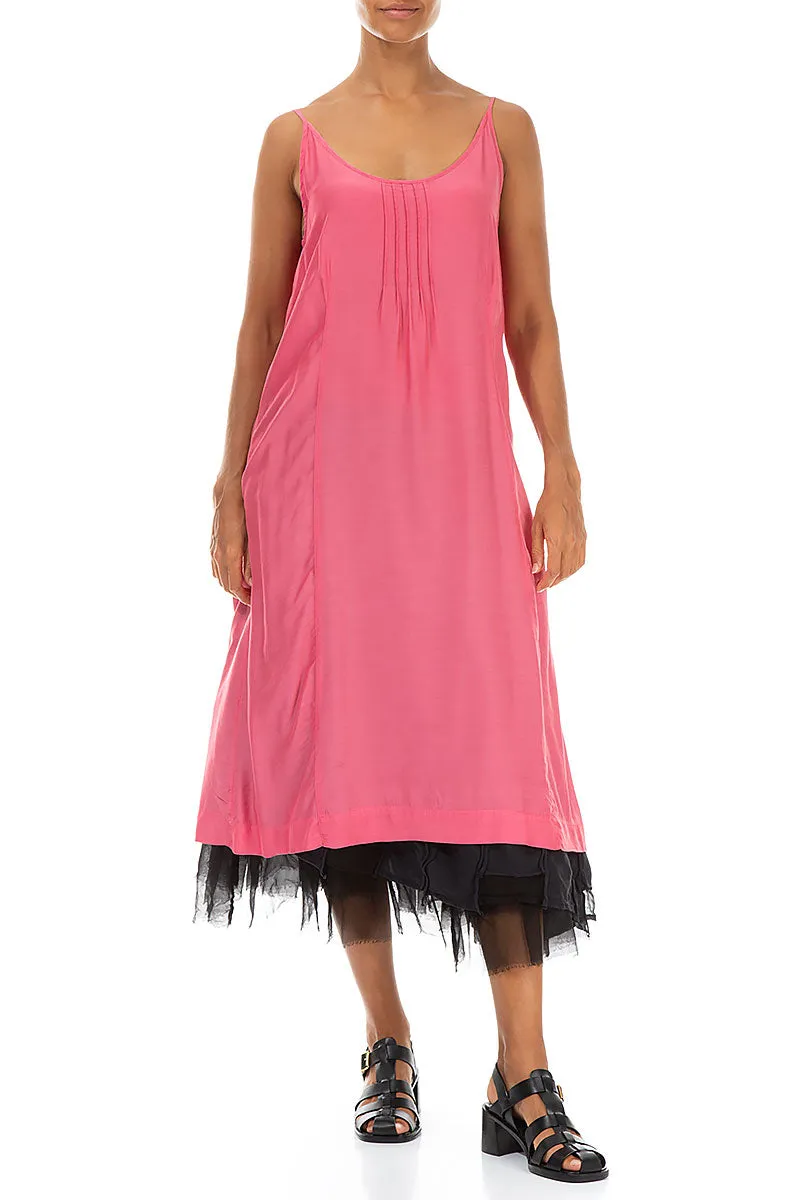 Sleeveless Raspberry Silk Bamboo Dress