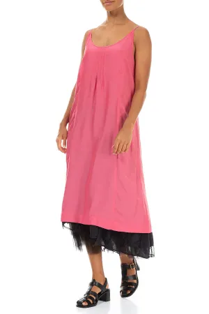 Sleeveless Raspberry Silk Bamboo Dress