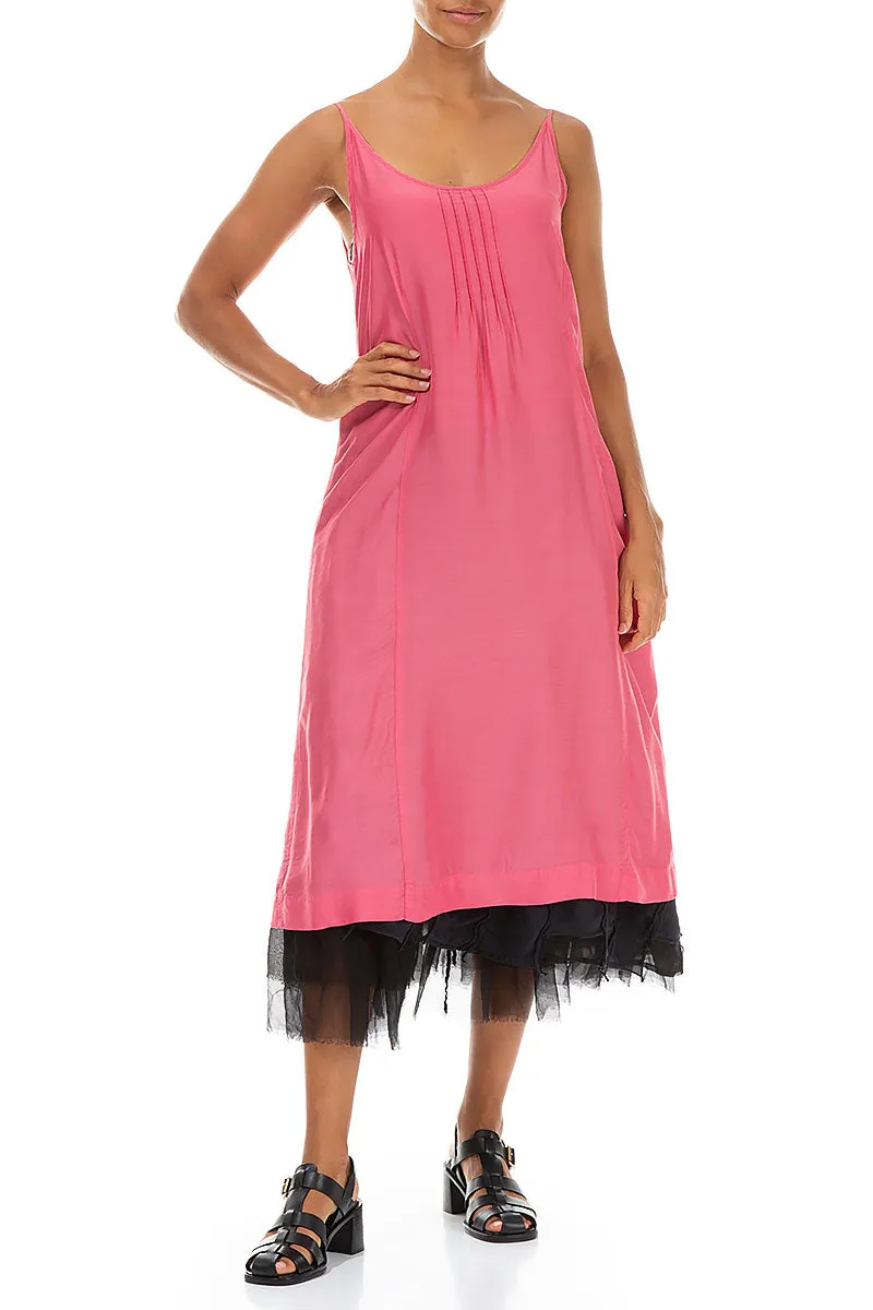 Sleeveless Raspberry Silk Bamboo Dress