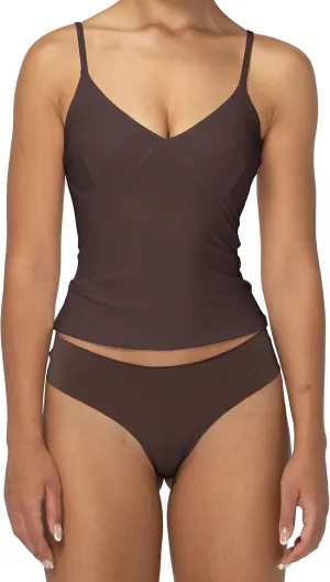 Sunzel Womens Tops Sexy V Neck Camisole with Spaghetti Straps Double Lined Trendy Basic Tank for Fall Going Out