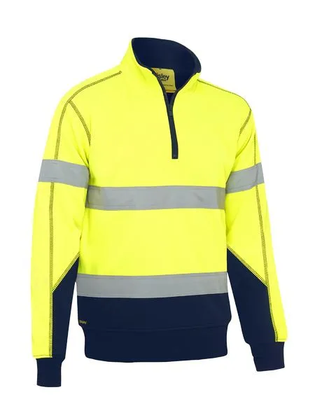 Taped Hi Vis Fleece Pullover With Sherpa Lining- BK6987T