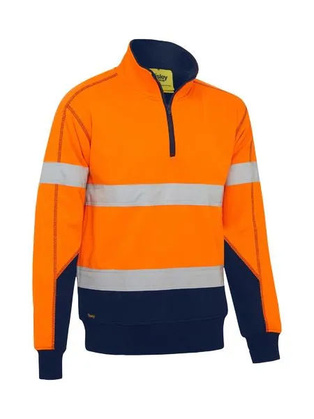 Taped Hi Vis Fleece Pullover With Sherpa Lining- BK6987T