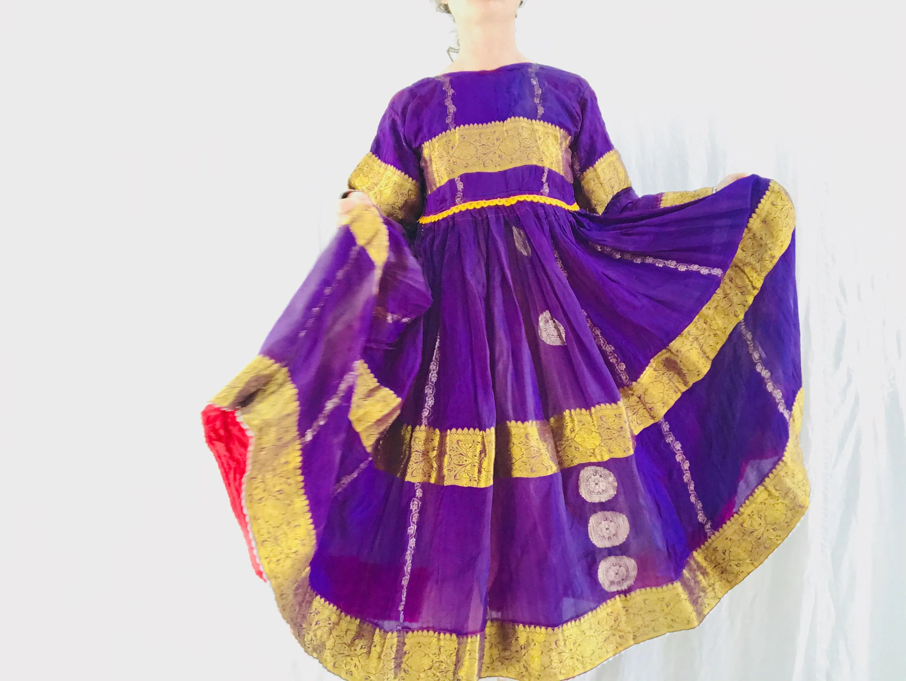 Vintage Kuchi Dress. Hand-Embroidered. Fits up to Size S