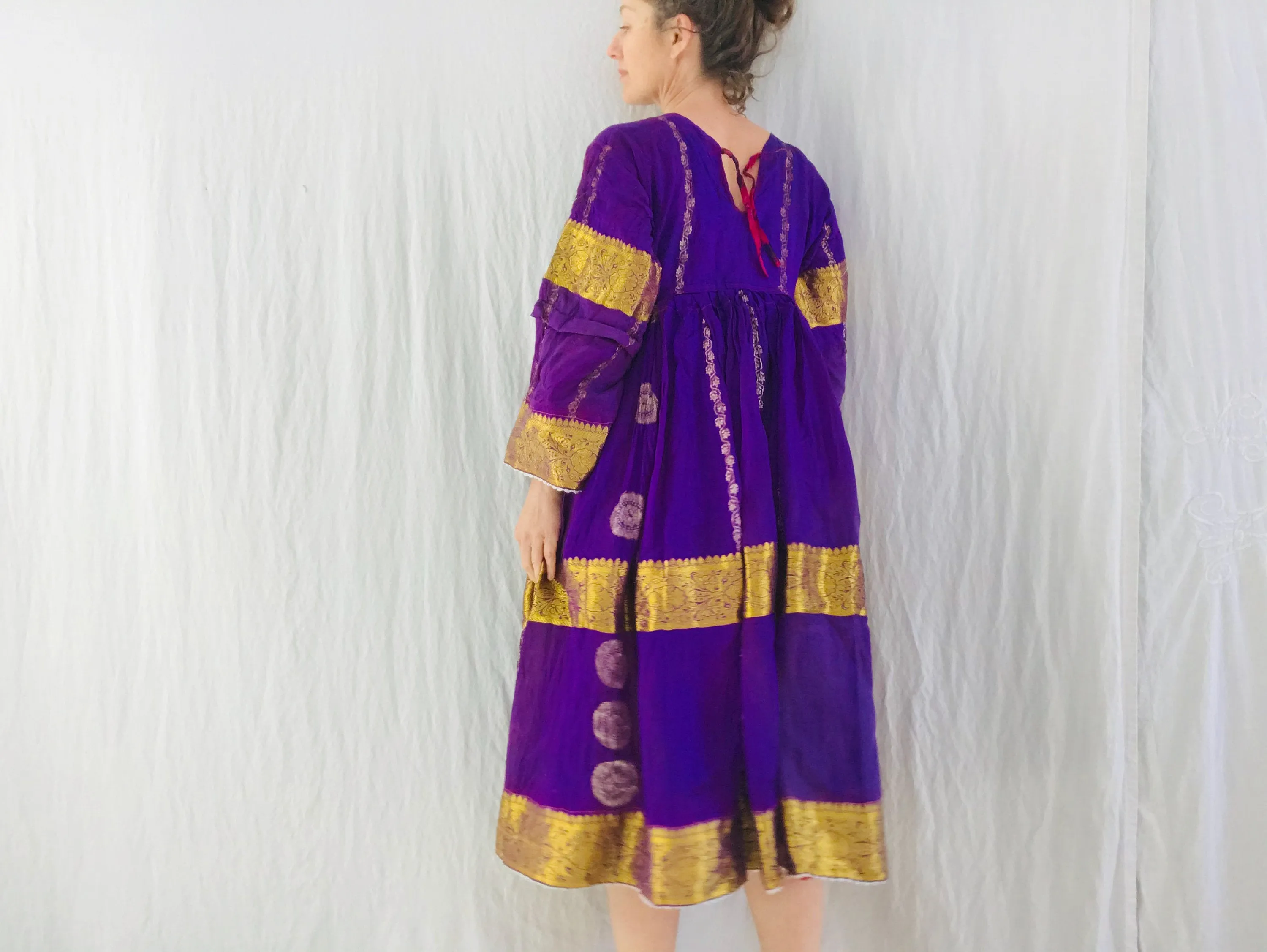 Vintage Kuchi Dress. Hand-Embroidered. Fits up to Size S