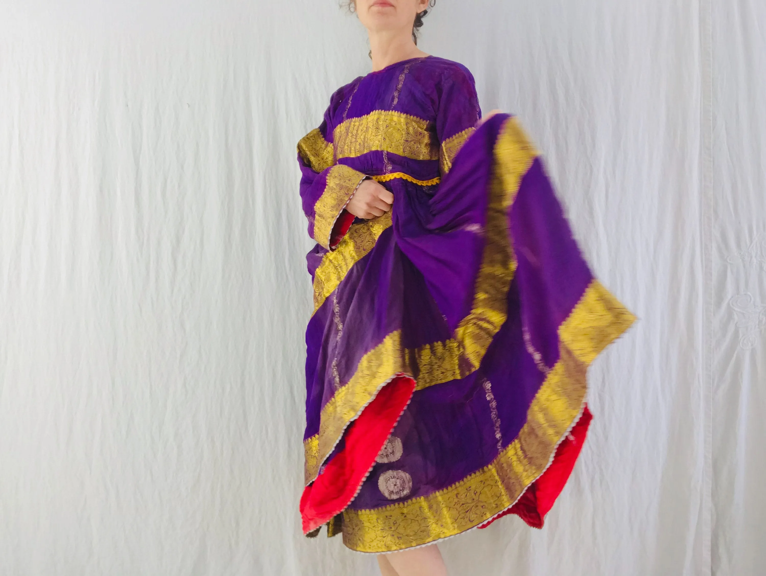 Vintage Kuchi Dress. Hand-Embroidered. Fits up to Size S