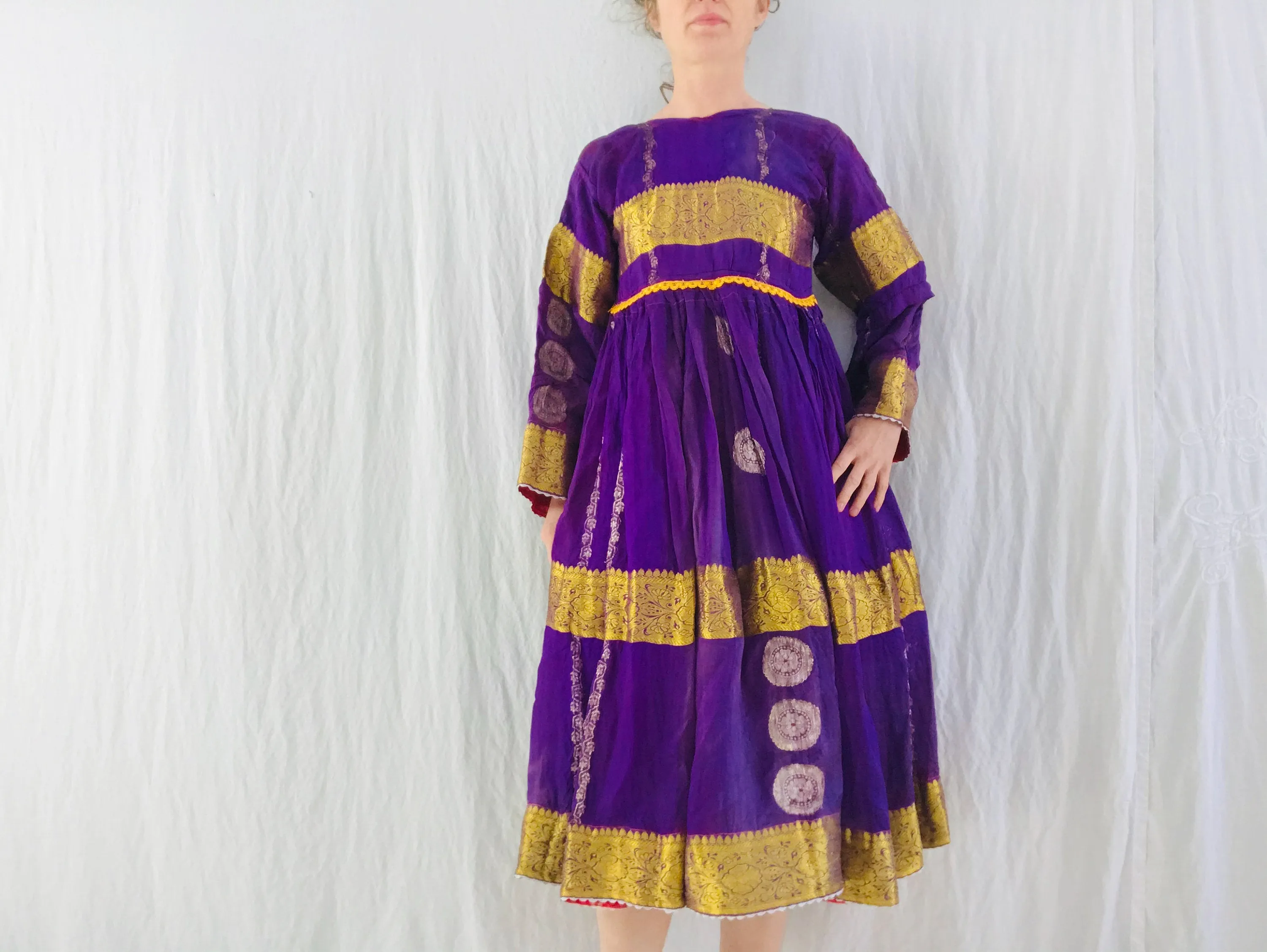 Vintage Kuchi Dress. Hand-Embroidered. Fits up to Size S