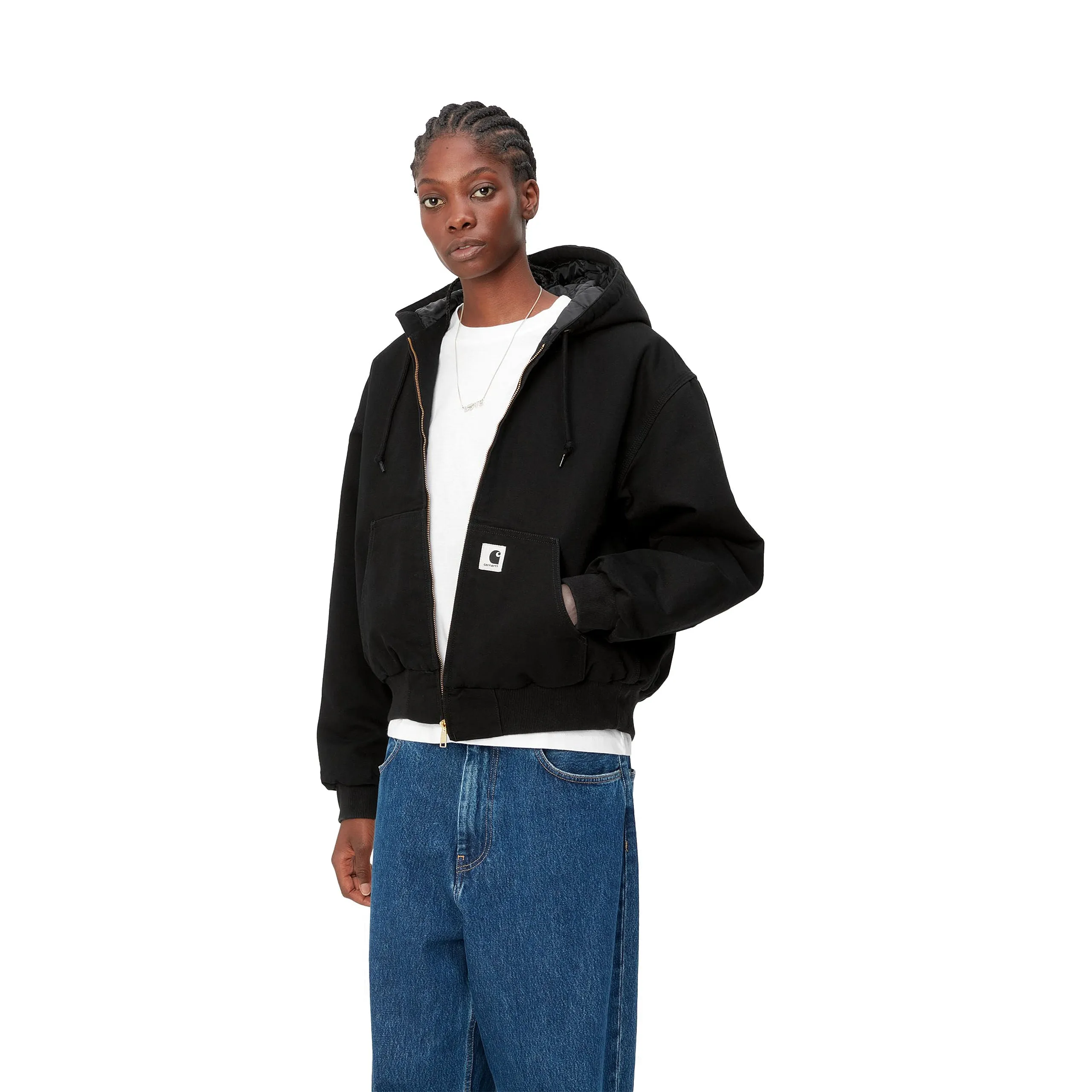 W' OG ACTIVE JACKET BLACK RINSED