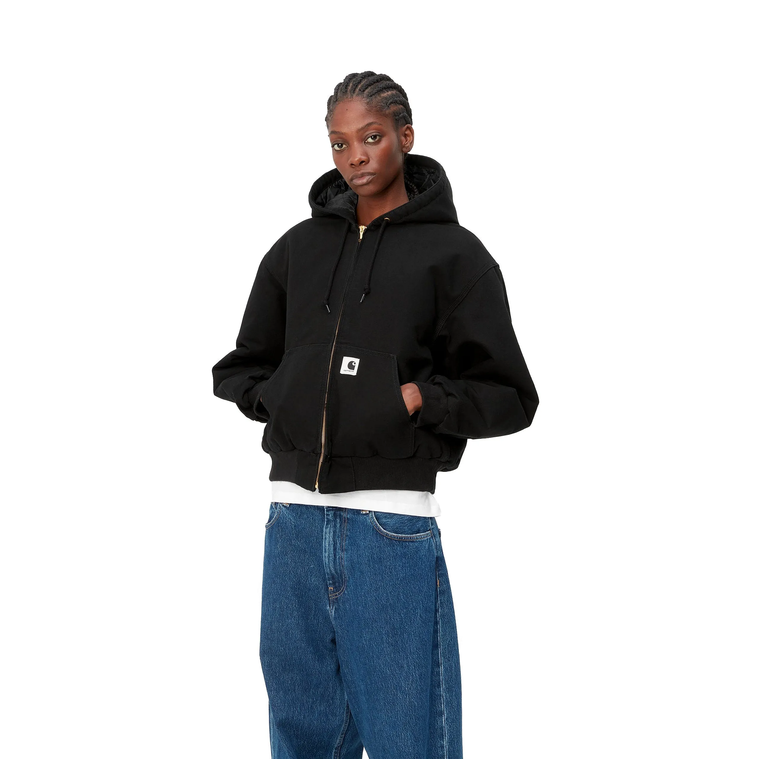 W' OG ACTIVE JACKET BLACK RINSED